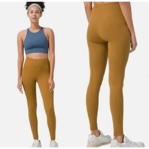 LULULEMON Swift Speed High-Rise Tight 28" Spiced Bronze Yellow Tan Sz 10 {3U7}